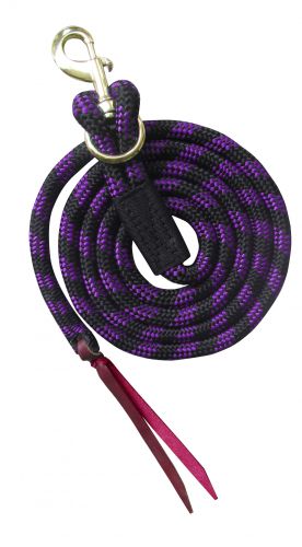 Showman  8' nylon pro braid lead rope with removable brass snap #4